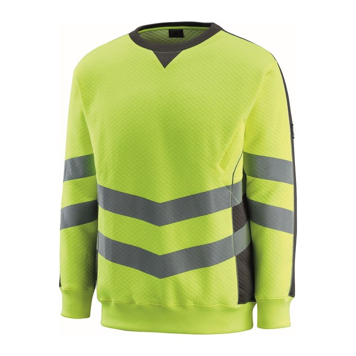 MASCOT® unisex Warnschutz-Langarmshirt Wigton gelb, dunkelanthrazit Größe L, 1 St.
