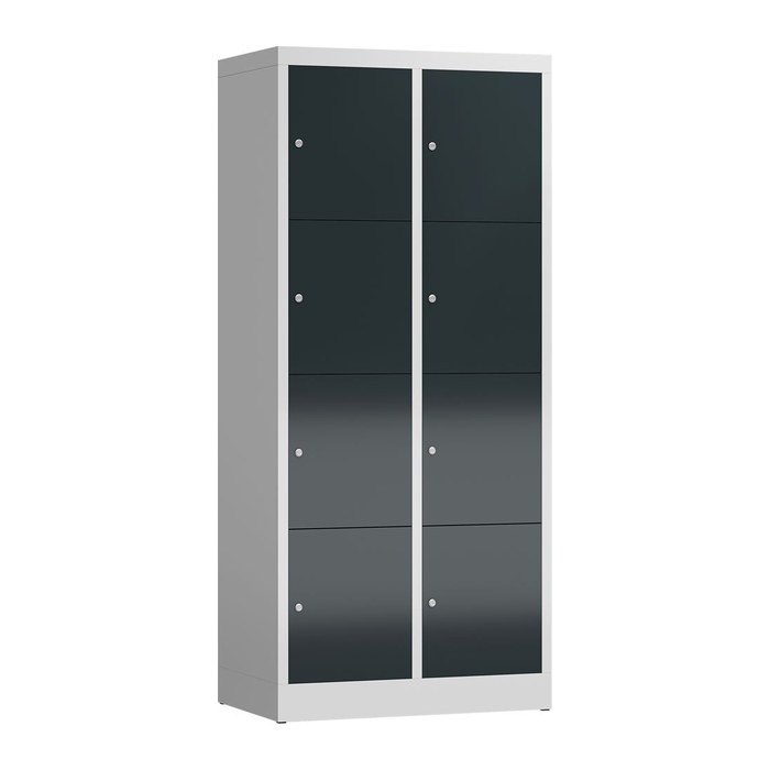 ClassiX Schließfachschrank anthrazit, lichtgrau X-523428, 8 Schließfächer 80,0 x 50,0 x 180,0 cm
