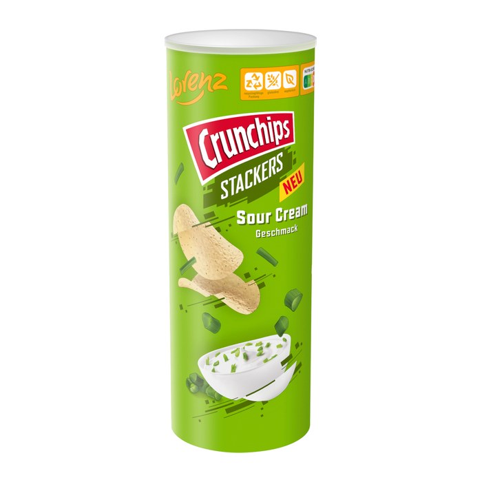 Crunchips Stacker Sour Cream Chips 175,0 g, 1 St.