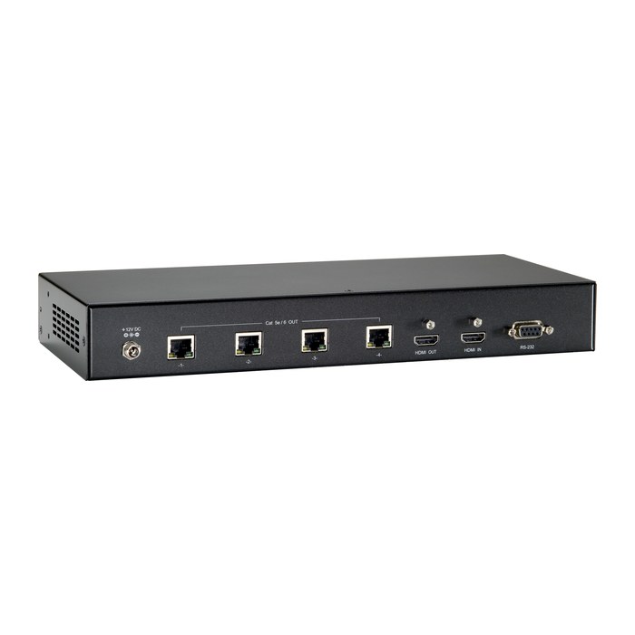 LevelOne HDMI Sender Cat5 PoE 4xRJ45/2xHDMI/+100.00m schwarz