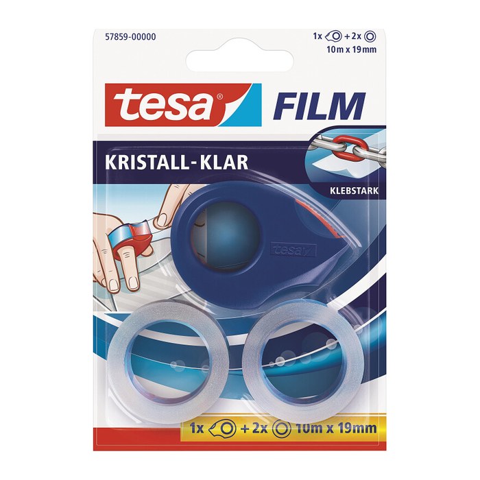 tesa KRISTALL - KLAR Klebefilm transparent 19,0 mm x 10,0 m 1 Set