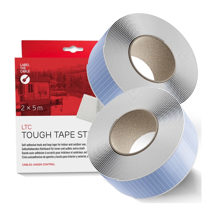 LTC Klettrolle Tough Tape Strap 5mx50mm Bündeln&Ordnen weiß