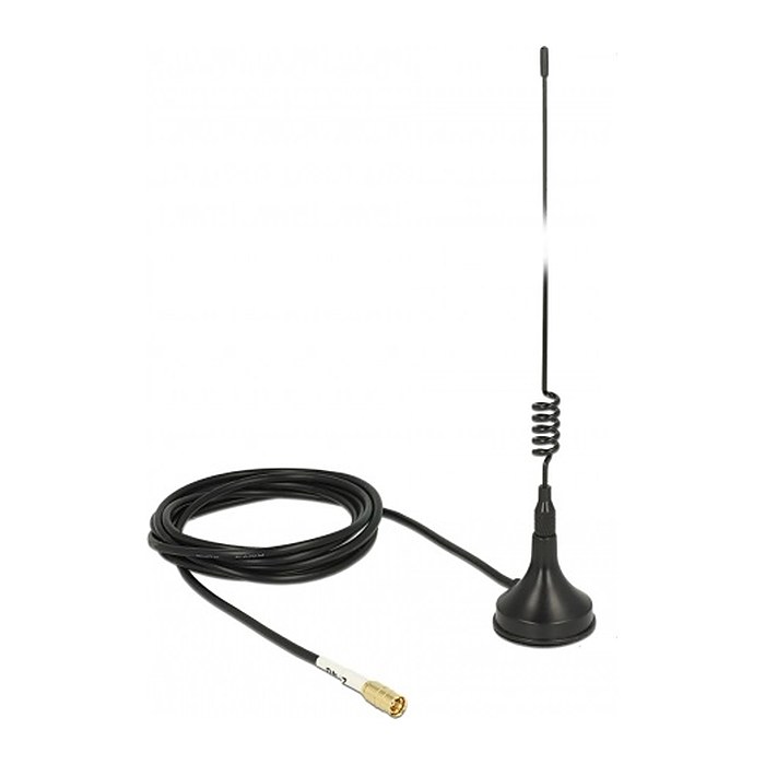 DELOCK WLAN 802.11 b/g/n Antenne SMB Stecker 2 dBi starr sw