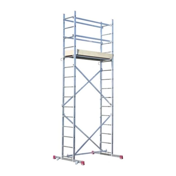 KRAUSE Stehleiter einseitig CORDA silber 8 Stufen, H: 240,0 cm