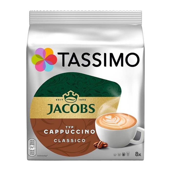 TASSIMO JACOBS CAPPUCCINO CLASSICO Kaffeediscs, Arabica- und Robustabohnen 8 St.