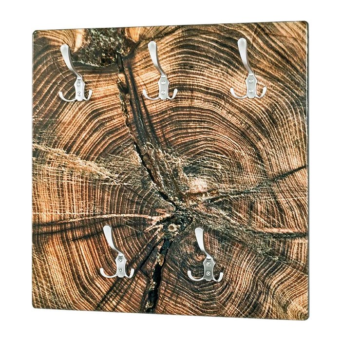 HAKU Möbel Wandgarderobe 17867 Holzmaserung Holz 5 Haken 60,0 x 60,0 cm, 1 St.