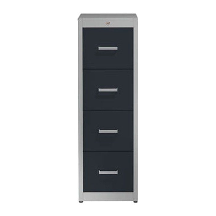 mauser client entry Hängeregistraturschrank alu, anthrazitgrau 4 Schubladen 43,4 x 60,0 x 135,0 cm, 1 St.