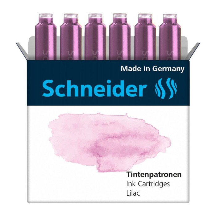 Schneider Tintenpatronen für Füller Pastell Lilac, 6 St.