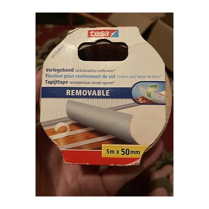 tesa REMOVABLE doppelseitiges Klebeband 50,0 mm x 5,0 m, 1 Rolle
