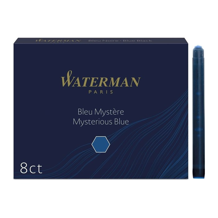 WATERMAN Tintenpatrone Stand. Myster Blue 8 Stück