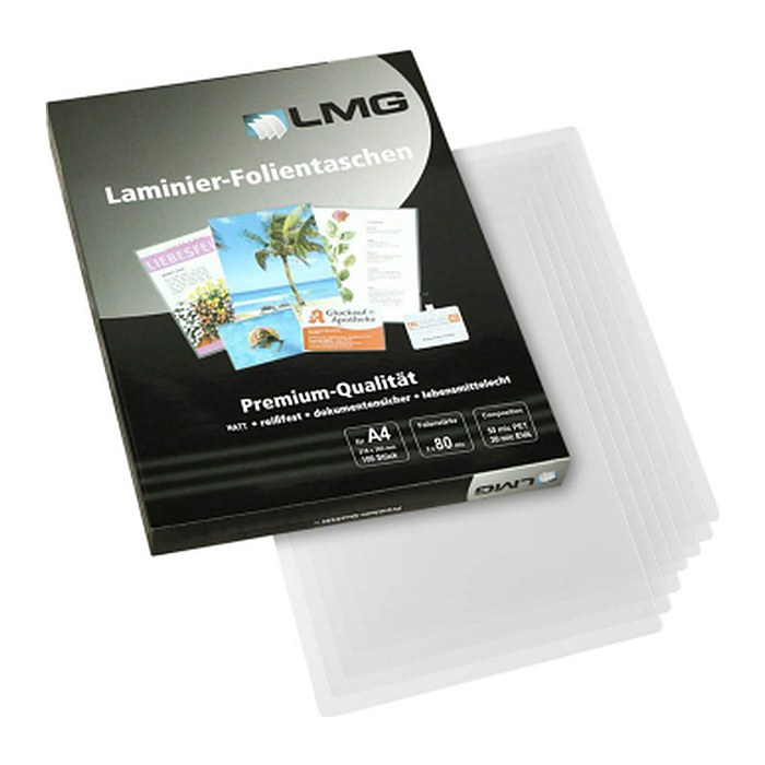 LMG Laminierfolien matt für A4 80 micron, 100 St.