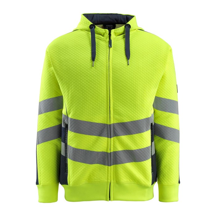MASCOT® unisex Warnschutz-Langarmshirt Corby gelb, schwarzblau Größe 3XL, 1 St.