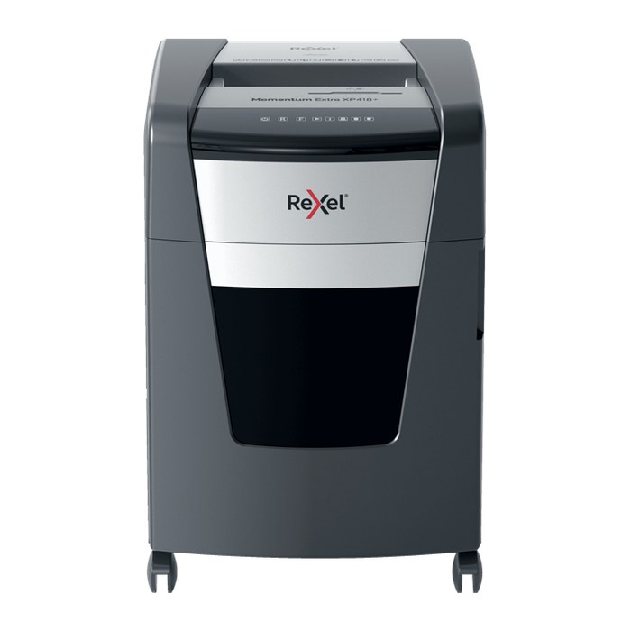 Rexel XP418+ Aktenvernichter mit Partikelschnitt P-4, bis 18 Blatt, grau