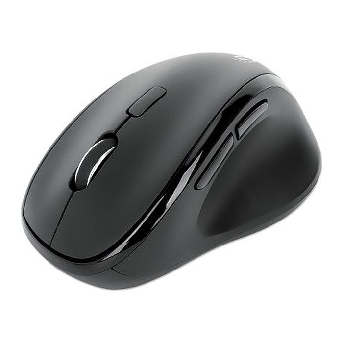 MANHATTAN Ergonomische Funkmaus USB-A/C 6 Tasten + Mausrad