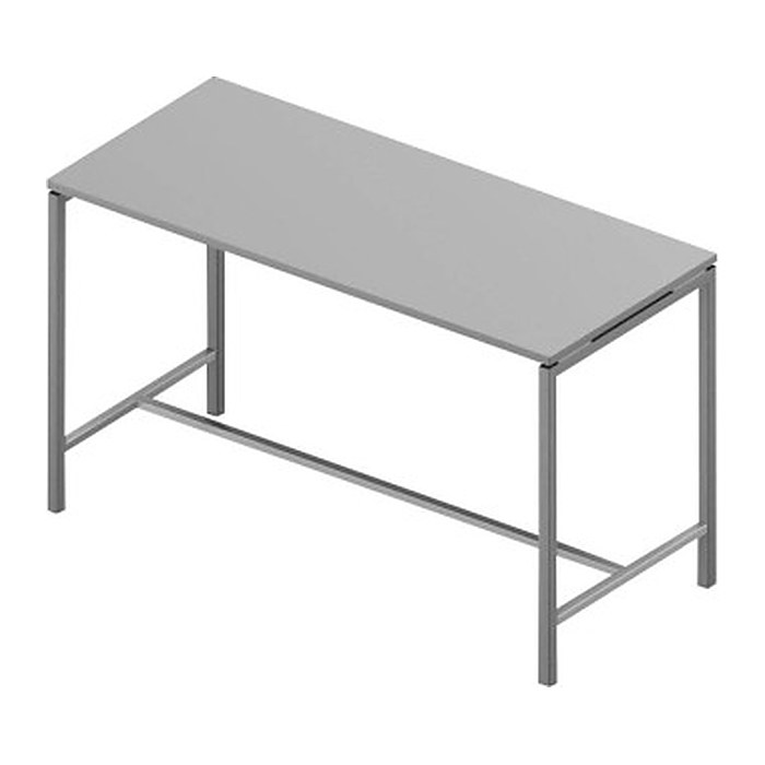 Quadrifoglio Stehtisch Creo grau rechteckig, 4-Fuß-Gestell alu, 180,0 x 80,0 x 107,0 cm