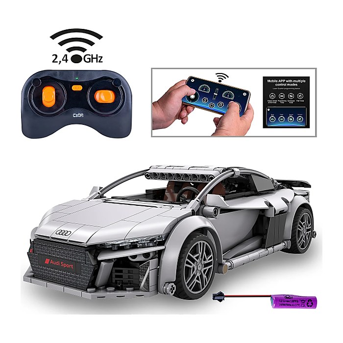 Jamara CaDA Audi R8 Coupé 1:14 grau 2,4GHz Bricks