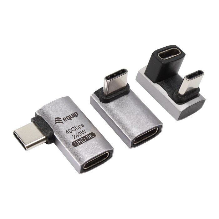 Equip Adapter USB-C->USB-C 180° 40Gbps PD 240W 3Stk