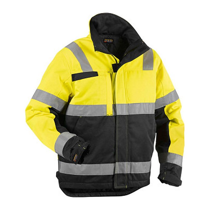 BLAKLÄDER® Herren Warnjacke Winter 4862 gelb, schwarz Größe 4XL