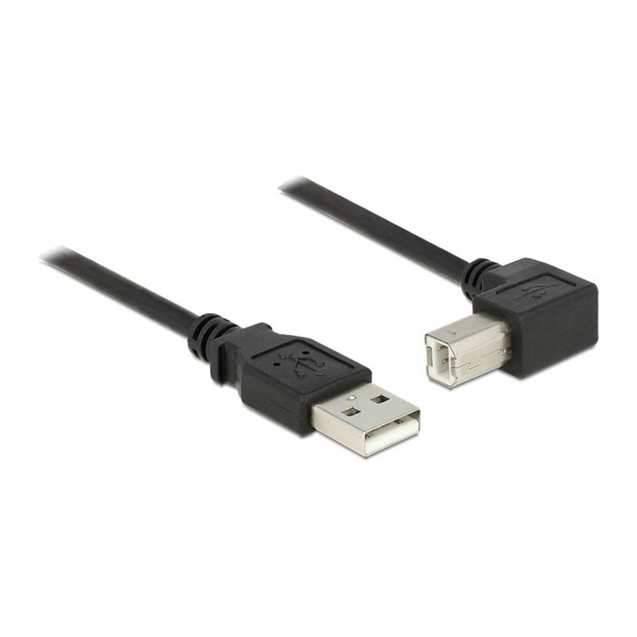 DELOCK USB Kabel A -> B St/St 0.50m 90° schwarz