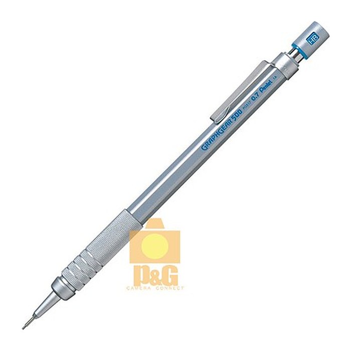 Pentel Graphgear 500 PG51 Druckbleistift silber HB 0,7 mm, 1 St.