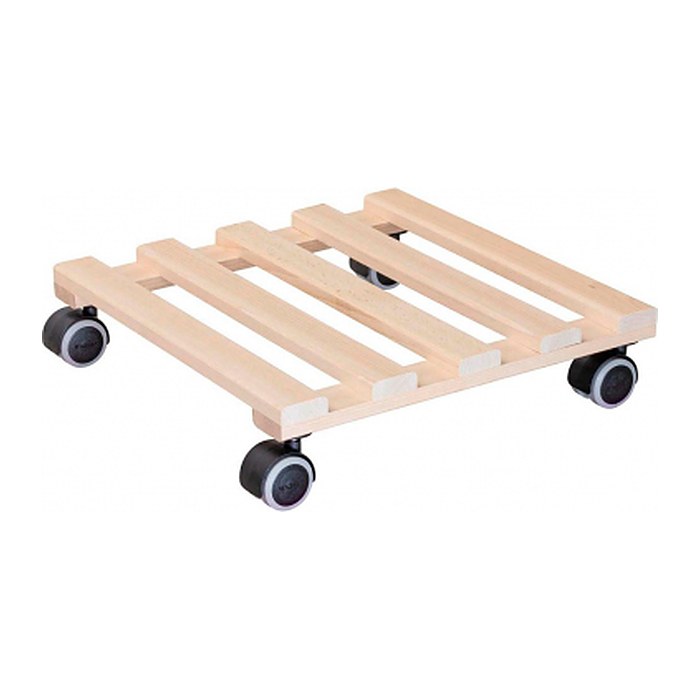 WAGNER® design yourself Pflanzenroller GH 0438 Holz buche quadratisch 34,0 x 34,0 x 7,7 cm, 1 St.