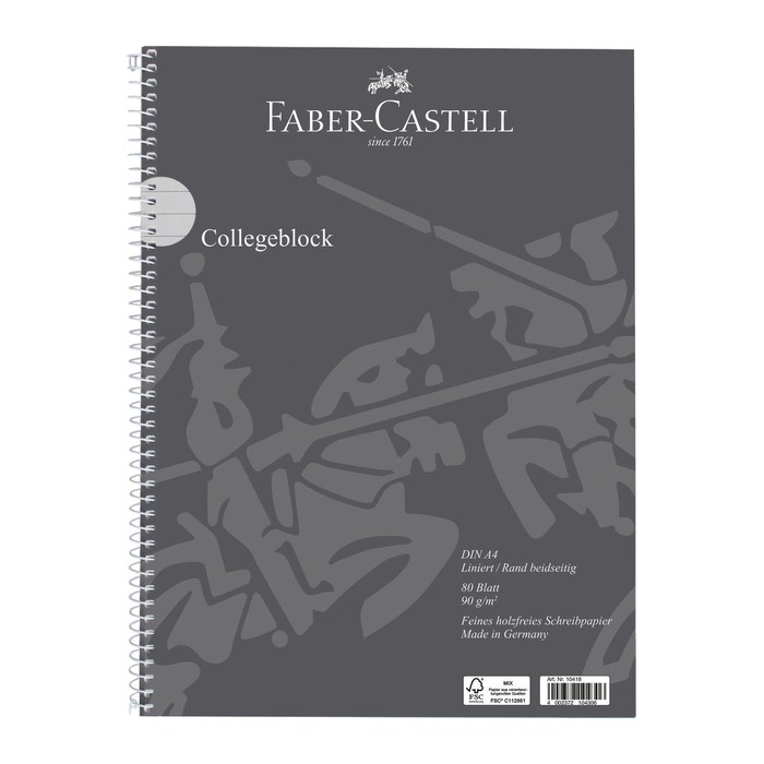 FABER-CASTELL Collegeblock liniert DIN A4 Außenrand, 1 St.