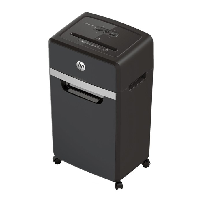 HP Pro Shredder 24CC Aktenvernichter mit Partikelschnitt P-4, 4 x 35 mm, bis 24 Blatt, schwarz