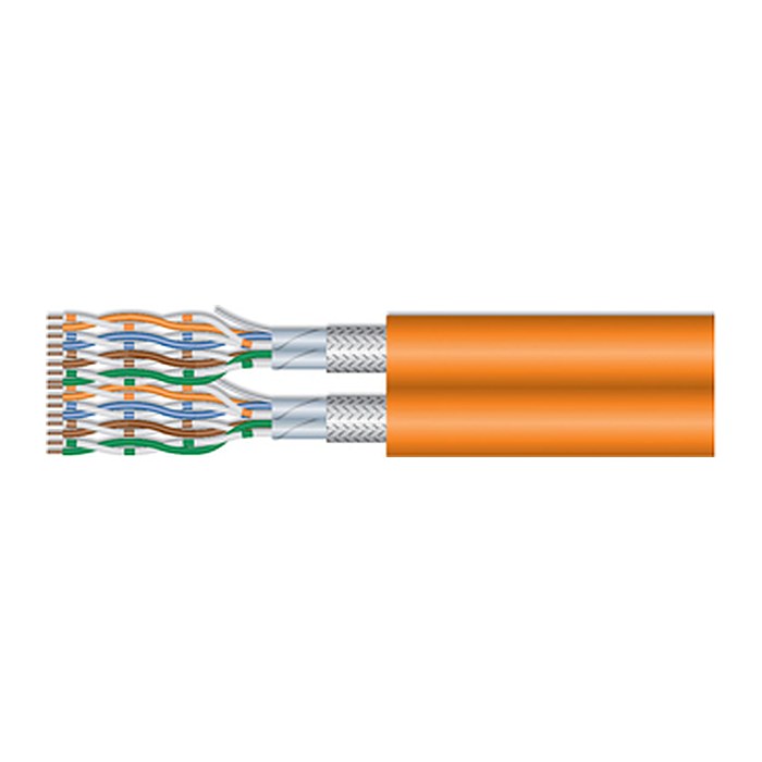 Equip Instal.Kab Cat7 Duplex S/FTP ECA 1000.00m orange LSZH