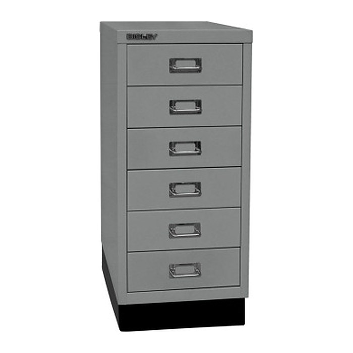 BISLEY MultiDrawer™ L296S Schubladenschrank silber 6 Schubladen 27,8 x 38,0 x 67,0 cm, 1 St.
