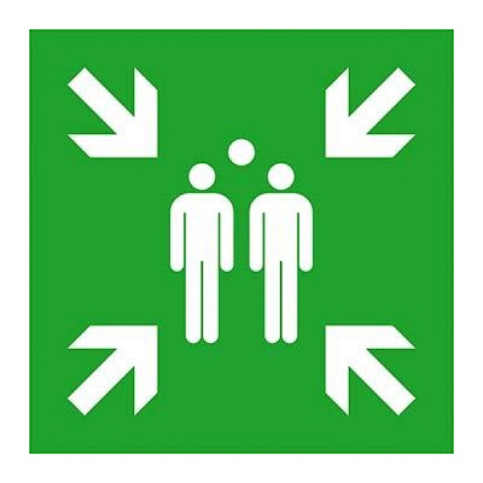 SafetyMarking® Rettungszeichen "Sammelstelle" quadratisch 40,0 x 40,0 cm, 1 St.