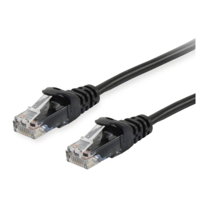 Equip Patchkabel Cat6 U/UTP 2xRJ45 2.00m schwarz PVC Polybeutel