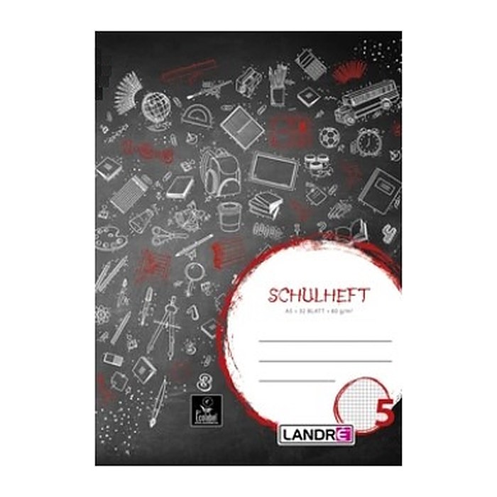 LANDRE Schulheft A5 32 Blatt 80 g/qm Lineatur 5