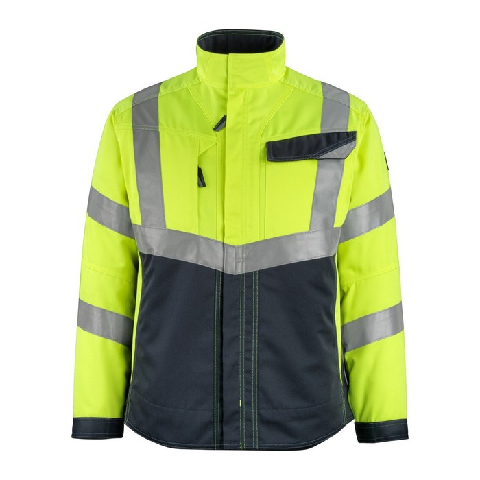 MASCOT® unisex Warnjacke Oxford gelb, schwarzblau Größe 4XL
