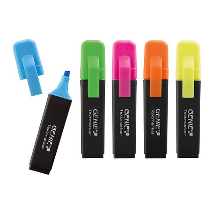 GENIE Textmarker farbsortiert, 5 St.