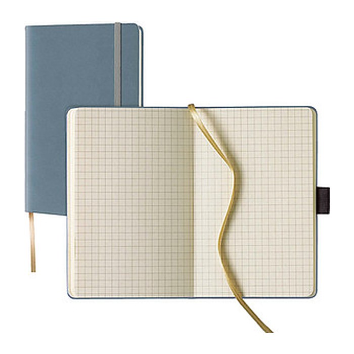 Lediberg Notizbuch Tucson ca. DIN A6 kariert, silbergrau Hardcover 192 Seiten, 1 St.
