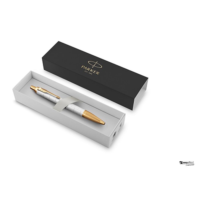 PARKER Kugelschreiber IM Premium weiß/gold, Schreibfarbe: blau, 1 St.