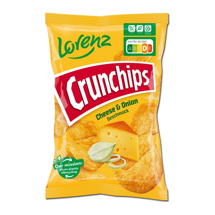 Crunchips Cheese & Onion Flavour Chips 150,0 g, 1 St.