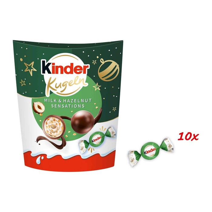kinder Kugeln Milk & Hazelnut Sensations Schokolade 90,0 g, 1 St.