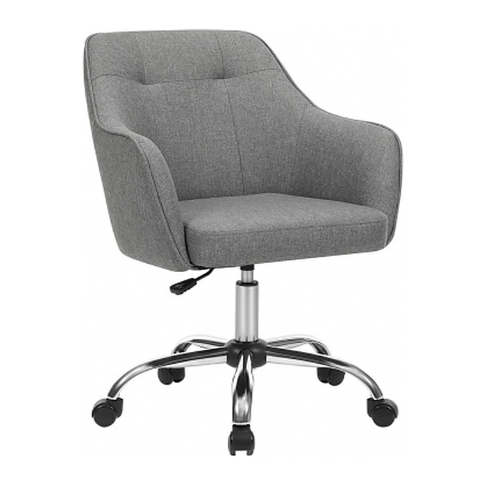 SONGMICS Bürostuhl, OBG019G01V1 Stoff grau, Gestell silber
