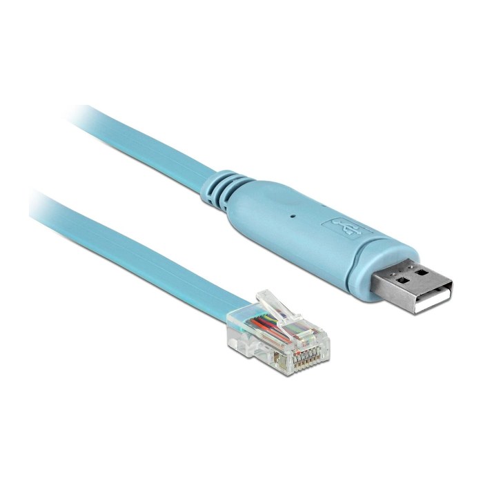 DELOCK Adapter USB2.0/A St > Seriell RS232 RJ45 St 3.0m blau