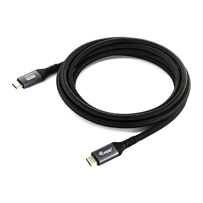 Equip Kabel USB-C4.0->C Gen2x2 PD100W St/St 2.00m schwarz