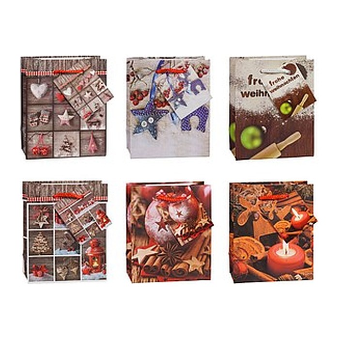 TSI Geschenktüten Weihnachten Serie 6 Motiv sortiert 11,0 x 14,0 cm, 12 St.