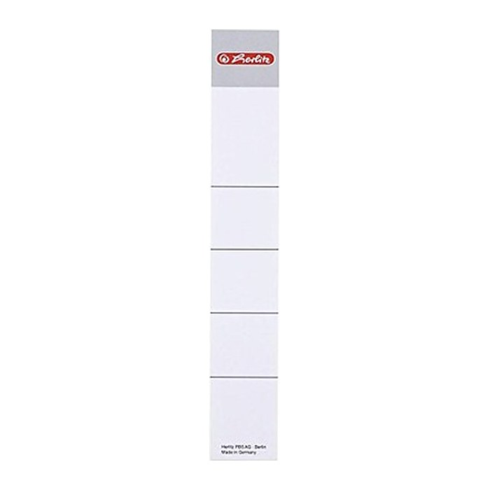 herlitz Einsteck-Rückenschilder maX.file weiß für 5,0 cm Rückenbreite, 10 St.