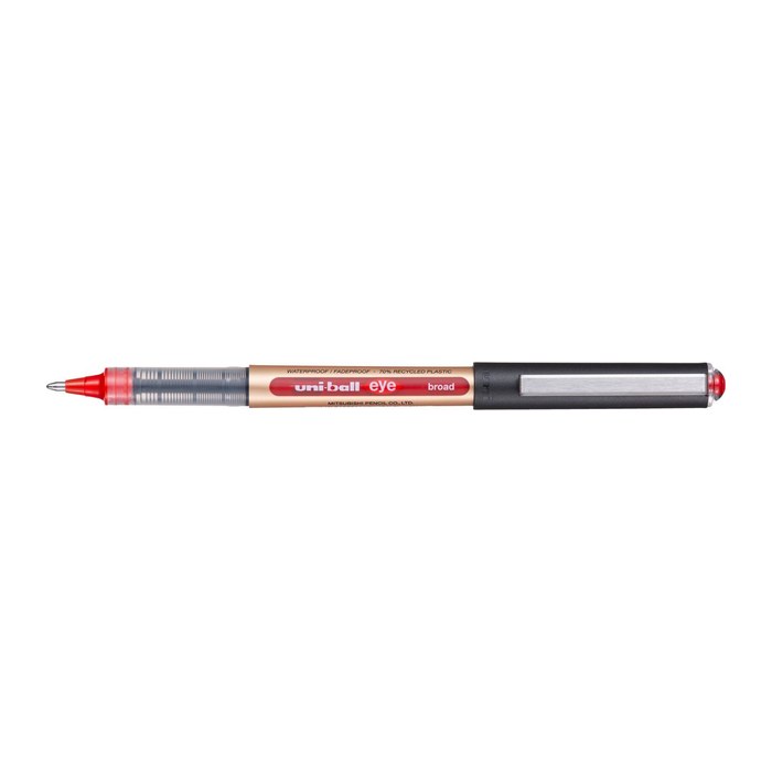 uni-ball eye broad UB-150-10E Tintenroller gold 0,6 mm, Schreibfarbe: rot, 1 St.