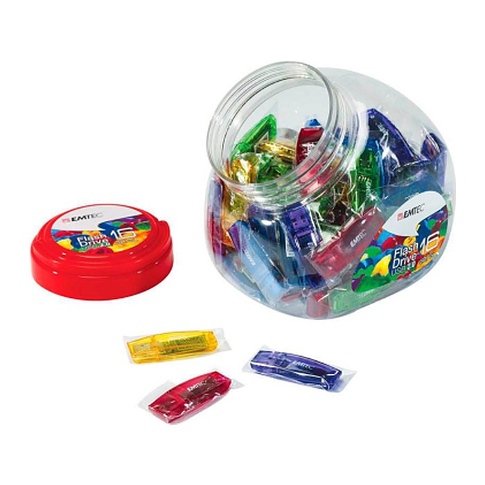 Emtec USB2.0 C410 16GB Candy Jar 80 pces