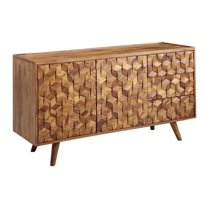 WOHNLING Sideboard, WL6.563 sheesham 138,0 x 45,0 x 76,0 cm, 1 St.