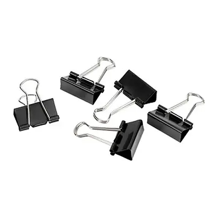 Gowi Foldbackklammern schwarz 3,2 cm, 12 St.