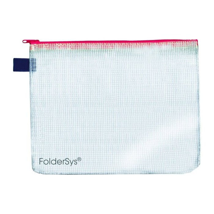 FolderSys Reißverschlussbeutel DIN B6 transparent/rot 0,15 mm, 1 St.