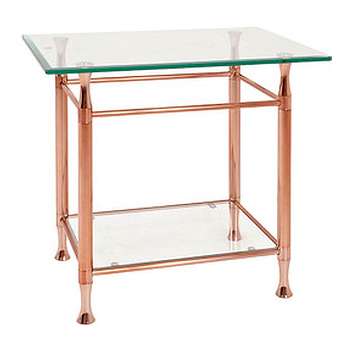 HAKU Möbel Beistelltisch rechteckig Glas kupfer 58,0 x 43,0 x 52,0 cm, 1 St.