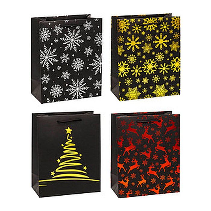 TSI Geschenktüten PREMIUM Weihnachten Motiv sortiert 26,0 x 32,0 cm, 12 St.